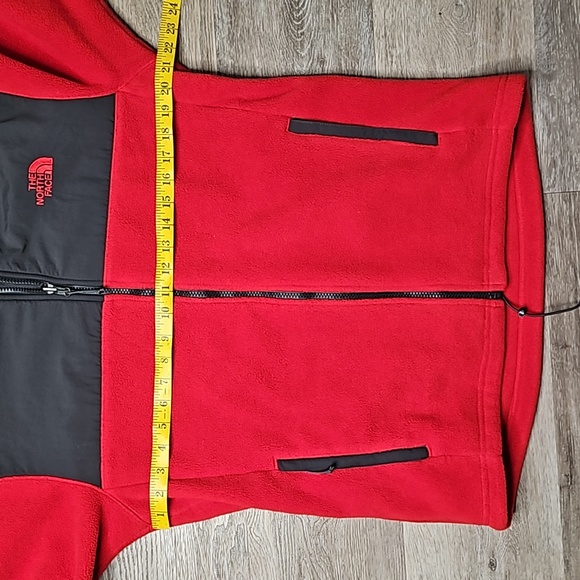 The North Face red and gray Denali zip up fleece - Picture 6 of 9